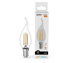 Лампа светодиодная   Filament Elementary Свеча на ветру 10W 650lm 2700К Е14 LED 1/10/100  42110  Gauss