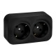 Quteo Чёрный Розетка 2-я с заземлением 16А винтовые зажимы  782470  Legrand