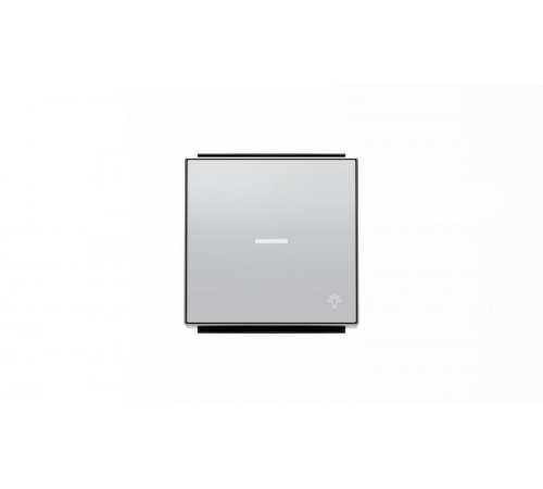 Клавиша для 1-клавишных выключателей/переключателей/кнопок с символом СВЕТ и линзой подсветки, серия SKY, цвет серебристый алюминий2CLA850440A1301 A