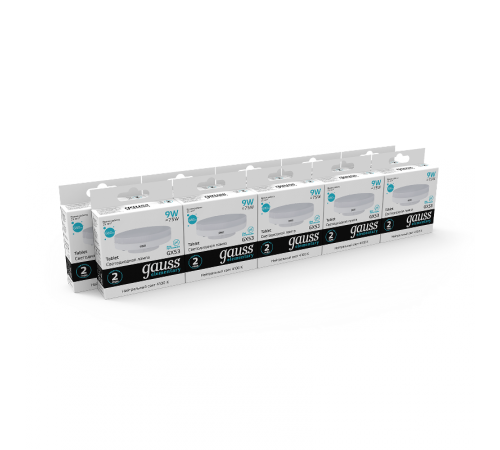 Лампа светодиодная LED 9Вт GX53 220В 4100К Elementary  83829  Gauss