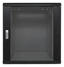 Шкаф настенный 19" TERACOM PRO 12U 600х600 мм дверь стеклянная с замком-ручкой чёрныйTRP-WLL-1266-40BEKF