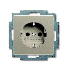 ABB Basic 55 Шампань Розетка с/з  2011-0-6140   2CKA002011A6140  ABB