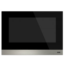 H8236-4B ABB-IPtouch 7, LAN+WiFi+HA+App+Cripto, чёрный, c индукционной петлёй, монтаж на поверхность и в нишу, нижняя сменная планка  2TMA130050B0065