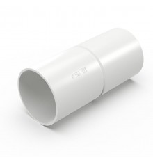 Патрубок-муфта белая d50 мм (1шт/100шт уп/кор)  PR13.02519  Промрукав