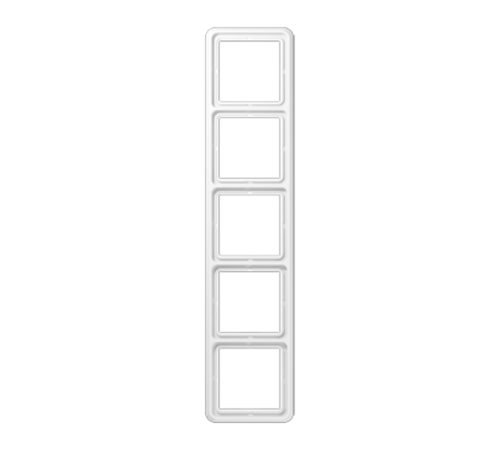 Рамка для вертикальной и горизонтальной установки ударопрочная, 5-кратная; белая  CD585WUWW  Jung