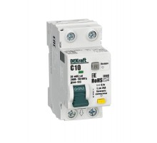 Выключатель автоматический дифференциального тока АВДТ 1P+N 10А 30мА AC х-ка C ДИФ-103 6кА  16310DEK  DEKraft