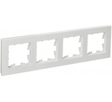 BRITE Рамка 4-ая РУ-4-Бр белый рифленый  BR-M42-51-K01  IEK