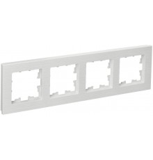 BRITE Рамка 4-ая РУ-4-Бр белый рифленый  BR-M42-51-K01  IEK