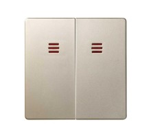 Simon 82 Клавиши (2 шт) для двухклавишного выключателя с подсветкой, S82, S82N, шампань  82025-34  Simon