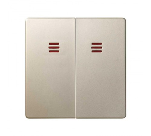 Simon 82 Клавиши (2 шт) для двухклавишного выключателя с подсветкой, S82, S82N, шампань  82025-34  Simon