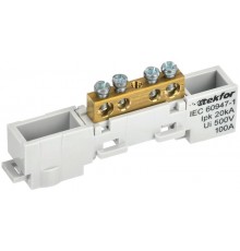 TEKFOR Шина L "фаза" неизолированная на универсальном держателе 6х9-4-Ср  TF-NN10-04-DL-K03  IEK