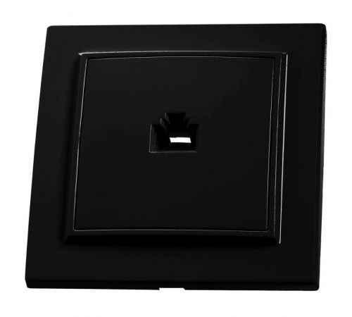 Розетка компьютерная 1-местная RJ-45, серия Эрна, PST00-9007-03, черный  39475  STEKKER