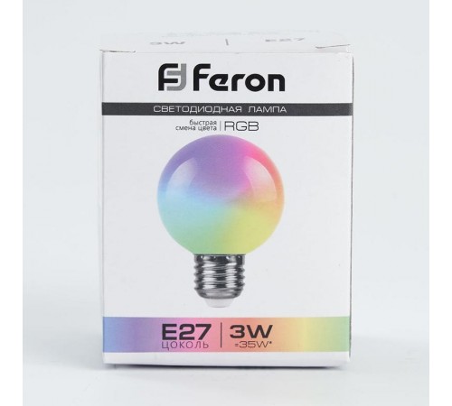 Лампа светодиодная LB-371 (3W) 230V E27 RGB для белт лайта G60 матовый быстрая смена цвета  38127  Feron