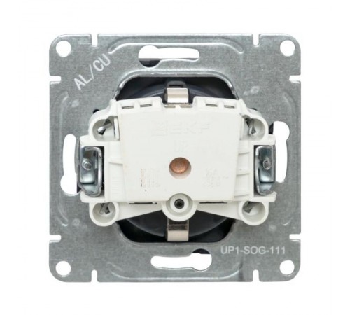 Механизм розетки, 16А, с заземлением, со шторками, графит Эпика  UP1-SOG-111 EKF