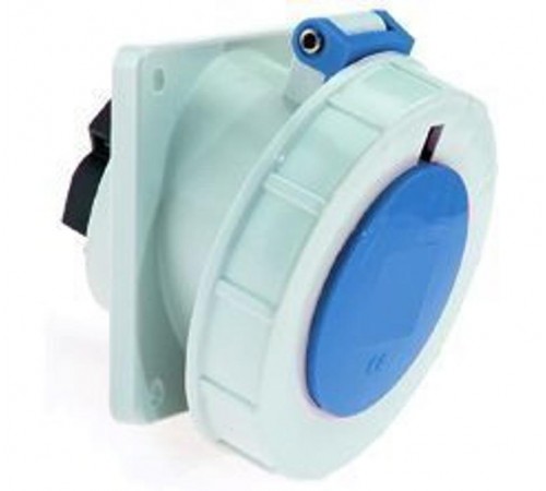 Розетка встраиваемая наклонная 16А 2P+E 230в 6h IP67 85х85 12643 I 12643-Bals I Bals