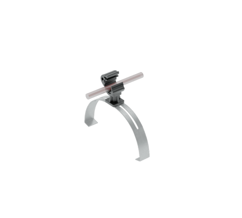 Держатель для фигурного конька с пластиковым держателем для прутка  5-8 мм CU  DFKPD-D5-8 CU  КМ-профиль