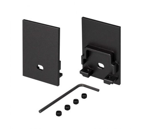 Заглушка SL-COMFORT-3551 BLACK c отверстием (arlight, Металл)  031793  Arlight