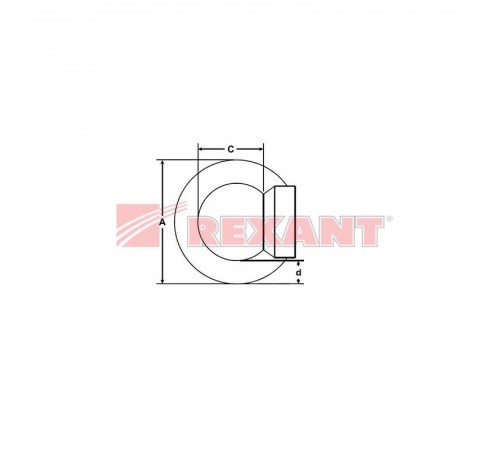 Рым-гайка DIN 582 М6  09-5636  REXANT