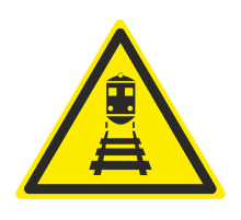 Знак "Берегись поезда" 300 мм, пластик  pn-3-01  EKF