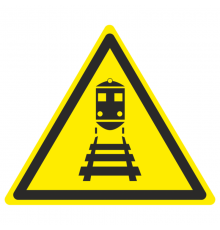 Знак "Берегись поезда" 300 мм, пластик  pn-3-01  EKF