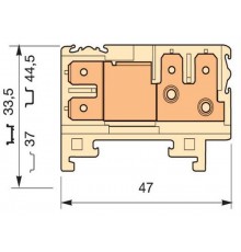 Клемма HD6/8.2G.2G., quick-connect (fast on) 6,3x0,8мм, 6 мм. кв., 2 горизонтальные, 2 вертикальные  1SNA160619R1000  TE
