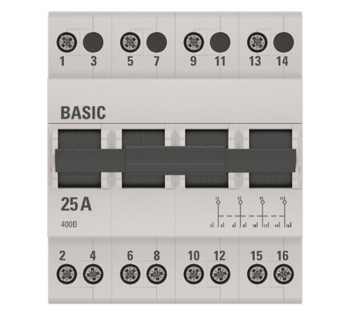 Переключатель трехпозиционный 4P 25А EKF Basic  tps-4-25  EKF