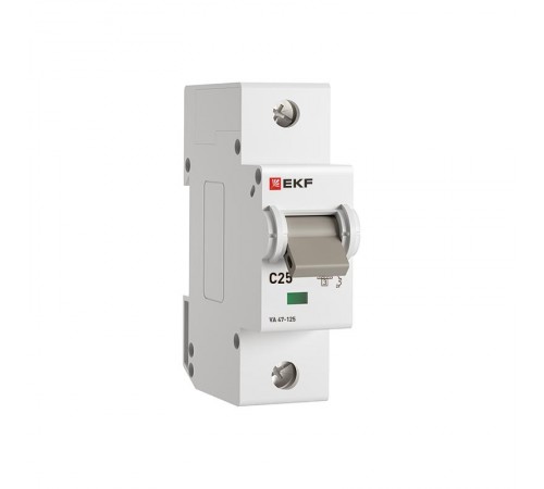 Выключатель автоматический ВА 47-125 1P 25А (C) 15кА PROXIMA   mcb47125-1-25C  EKF