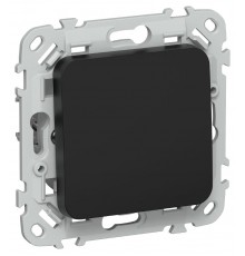 FLITE Выключатель 1-клавишный 10А ВС11-1-0-ФлЧ черный  FI-V10-0-10-1-K02  IEK