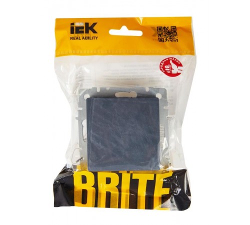 BRITE Выключатель 1-клавишный самовозвратн. 10А ВС10-1-4-БрМ маренго  BR-V14-0-10-K35  IEK