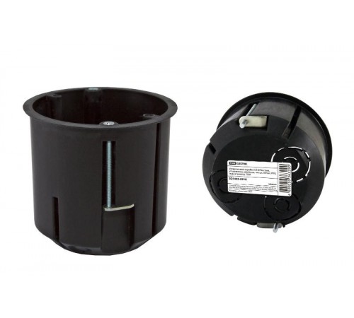 Коробка установочная СП D73х73мм, углубленная, саморезы, метал. лапки, IP20, инд. штрихкод,  SQ1403-0910  TDM