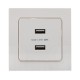 Стокгольм Механизм Розетки USB 2-местной 2,1А белый PROxima  EYR16-028-10-2USB  EKF
