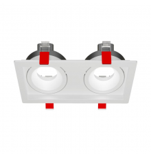 Рамка для модульного светильника FLEX 50 11 двойная встраиваемая 110х220х55мм RAL9010 поворотная  V1-R0-00435-10010-2000000  VARTON