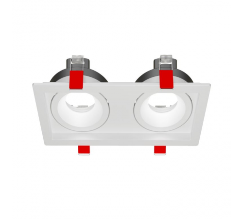 Рамка для модульного светильника FLEX 50 11 двойная встраиваемая 110х220х55мм RAL9010 поворотная  V1-R0-00435-10010-2000000  VARTON