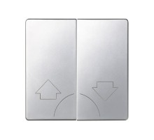 Simon 82 Клавиши (2 шт)  для двухклавишного кнопочного выключателя (2вх+2вых), S82, S82N, алюминий  82029-33  Simon