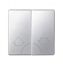 Simon 82 Клавиши (2 шт)  для двухклавишного кнопочного выключателя (2вх+2вых), S82, S82N, алюминий  82029-33  Simon