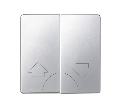 Simon 82 Клавиши (2 шт)  для двухклавишного кнопочного выключателя (2вх+2вых), S82, S82N, алюминий  82029-33  Simon