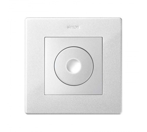 Светорегулятор поворотно-нажимной проходной 40-450Вт 230В цвета алюминий S24 Harmonie  2410313-033  Simon
