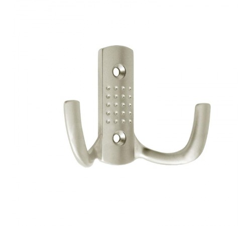 Крючок с перф. , 2-х рожковый, сатин (1 шт)  - пакет   129910  Tech-KREP