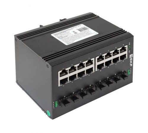 Промышленный неуправляемый коммутатор U-8GX/SFP-16GT, 8 портов 1000Base-X SFP, 16 портов 10/100/1000Base-T(X) RJ45, монтаж на динрейку TSX TSX-U-8GX/