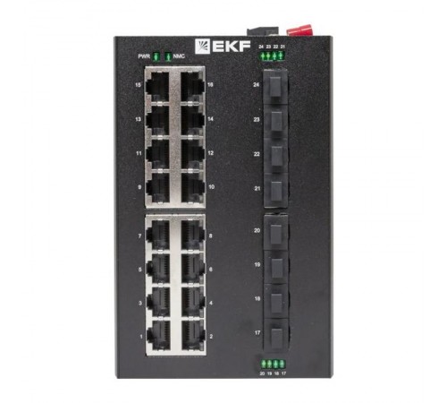 Промышленный неуправляемый коммутатор U-8GX/SFP-16GT, 8 портов 1000Base-X SFP, 16 портов 10/100/1000Base-T(X) RJ45, монтаж на динрейку TSX TSX-U-8GX/