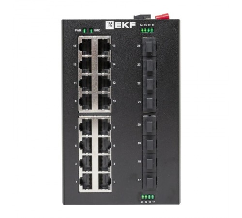 Промышленный неуправляемый коммутатор U-8GX/SFP-16GT, 8 портов 1000Base-X SFP, 16 портов 10/100/1000Base-T(X) RJ45, монтаж на динрейку TSX TSX-U-8GX/