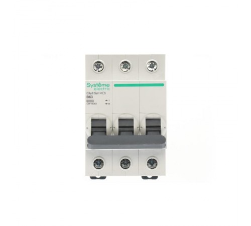 Выключатель автоматический трёхполюсный 63A B 6kA City9  C9F16363 Systeme Electric