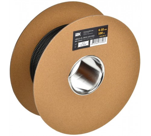 Оплетка кабельная 6-10мм полиэстер 100м черная   UBS10-PL-0610-100-K02  IEK