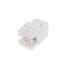 Модуль Keystone Jack RJ-45(8P8C), UTP неэкранированный, CAT 5e, тип 180 градусов, белый REXANT PRO  02-0060  REXANT