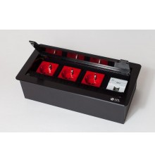 Люк настольный на 4 поста(45*45)металл,черный IP20  300011  SPL