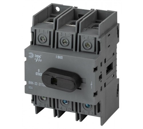 Выключатель-разъединитель ВНК-32-31130 PRO mvr20-3-080E 3П 80А с установленной фронтальной рукояткой управления  Б0054007  ЭРА