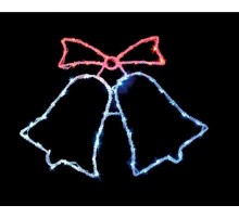 Фигура световая  "колокольчики" LT013 красный+белый+синий, 60 диодов , 59*45см, IP20  26711  FERON