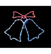 Фигура световая  "колокольчики" LT013 красный+белый+синий, 60 диодов , 59*45см, IP20  26711  FERON