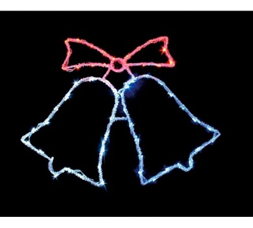 Фигура световая  "колокольчики" LT013 красный+белый+синий, 60 диодов , 59*45см, IP20  26711  FERON