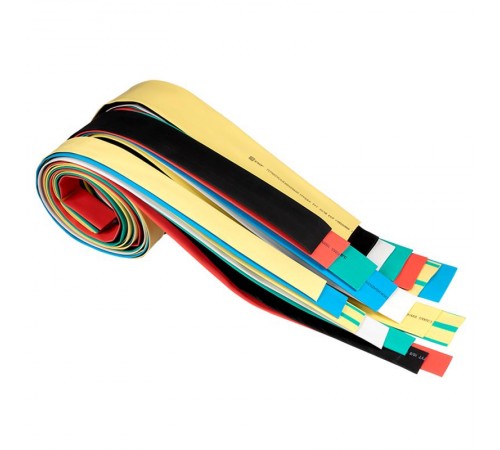 Набор ТУТ нг: 7 цветов по 7шт. Разного диаметра (10/5; 12/6; 16/8; 20/10; 25/12,5; 30/15; 40/20) 1м. EKF PROxima  tut-n-1-r  EKF